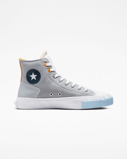 Tenisky Vysoke Converse Chuck Taylor Alt Star Reflective Shine Damske Siva Biele Oranžové | SK EQIBL5